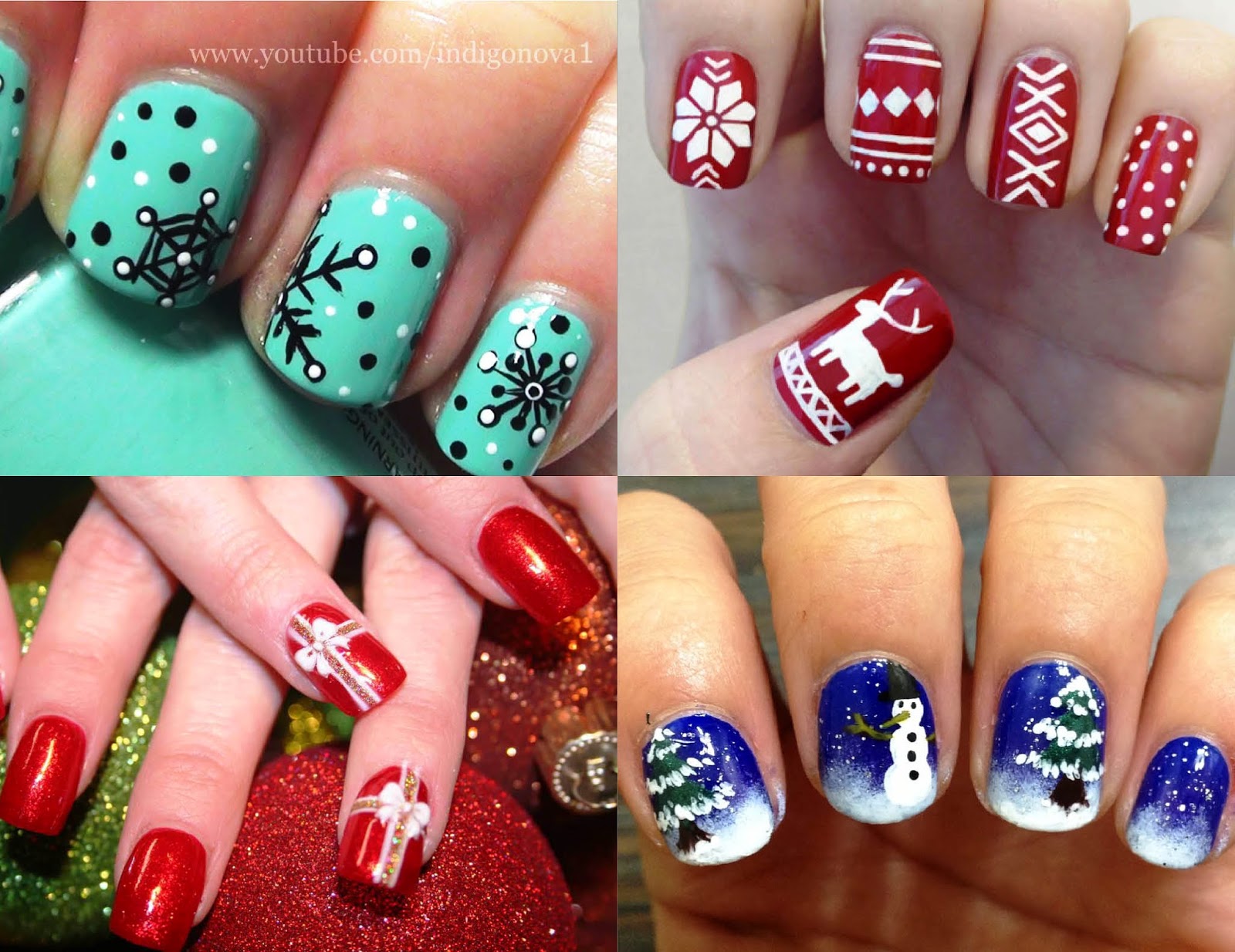 acho tendencia, nail art, decoracao, unhas, natal, arvore, christmas