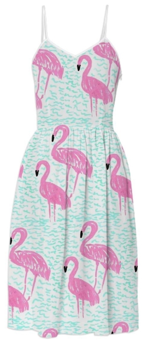 flamingo, acessorios, coisas, decoracao, roupas, vestido