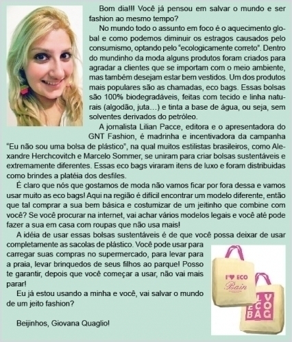 giovana quaglio, acho tendência, clipping, mídia, notícias, blog de moda, influencer, youtuber, mogi mirim, campinas, 