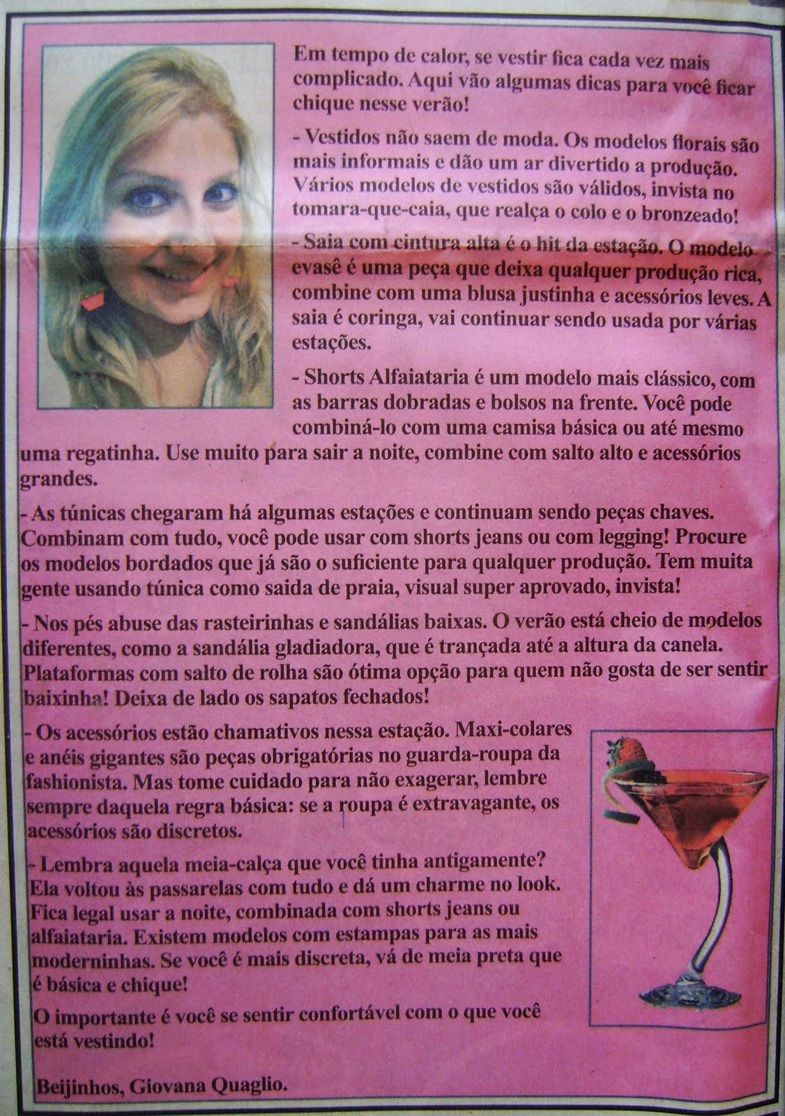 giovana quaglio, acho tendência, clipping, mídia, notícias, blog de moda, influencer, youtuber, mogi mirim, campinas, 