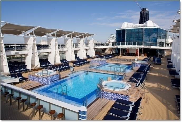 navio, celebrity solstice, celebrity cruises, fotos, detalhes, cruzeiro, turismo, piscina