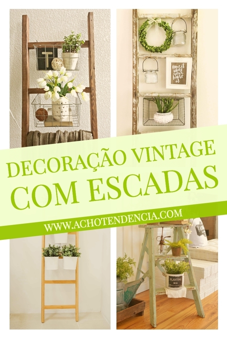 decoração, vintage, retrô, escada, diy, ideias