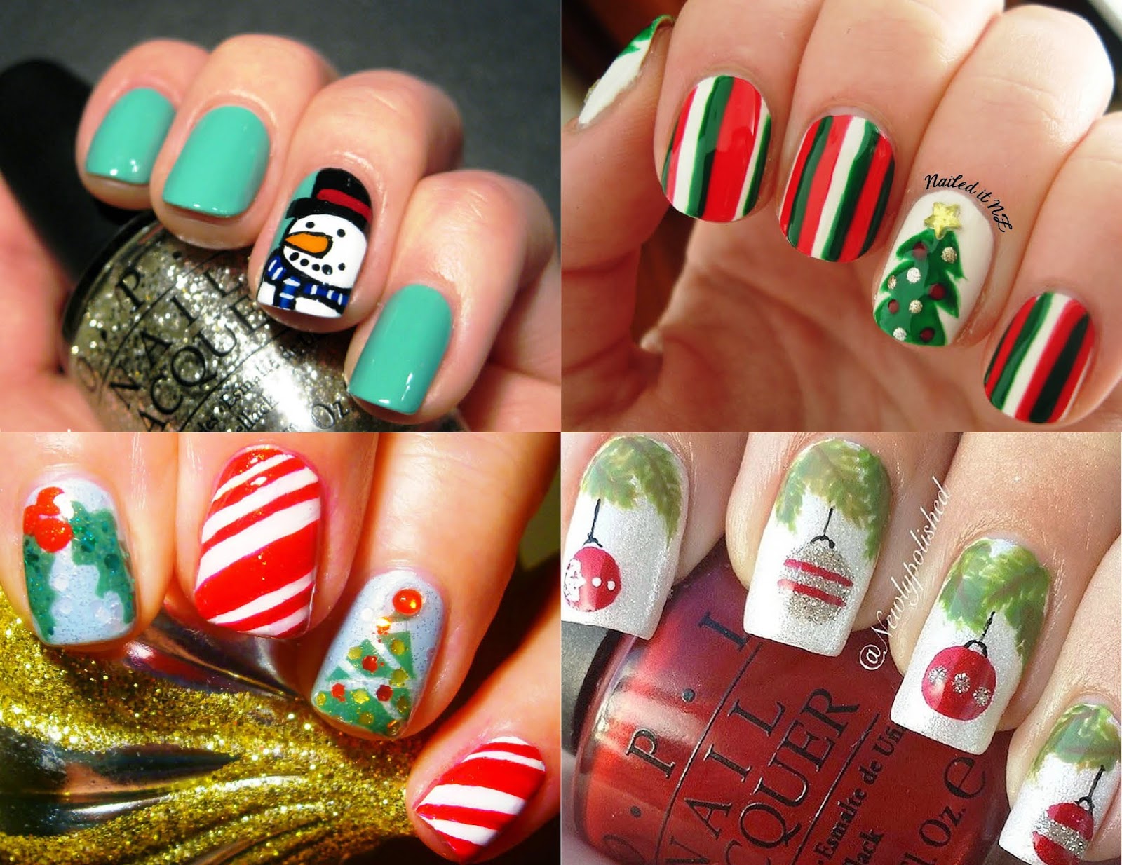 acho tendencia, nail art, decoracao, unhas, natal, arvore, christmas