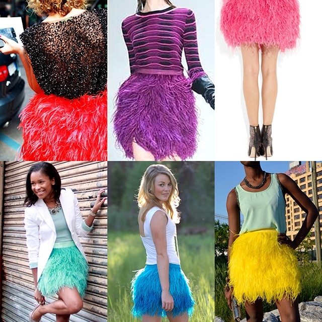 saia de plumas, penas, avestruz, looks, como usar, onde comprar, inspiracao, ideias, acho tendencia, giovana quaglio, blog de moda