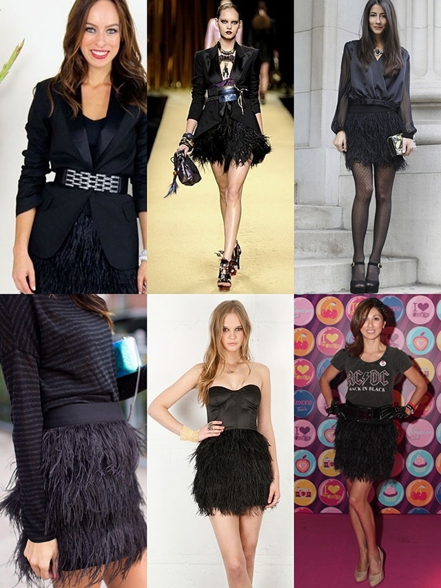 saia de plumas, penas, avestruz, looks, como usar, onde comprar, inspiracao, ideias, acho tendencia, giovana quaglio, blog de moda