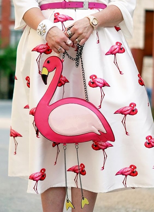 flamingo, acessorios, coisas, decoracao, roupas, bolsa