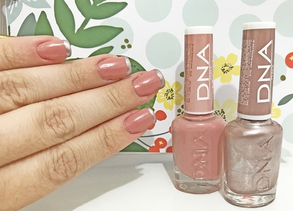 esmalte, manicuri, unhas, dna italy, francesinha metálica, rosa chic, ouro antigo, giovana quaglio, cbbloggers