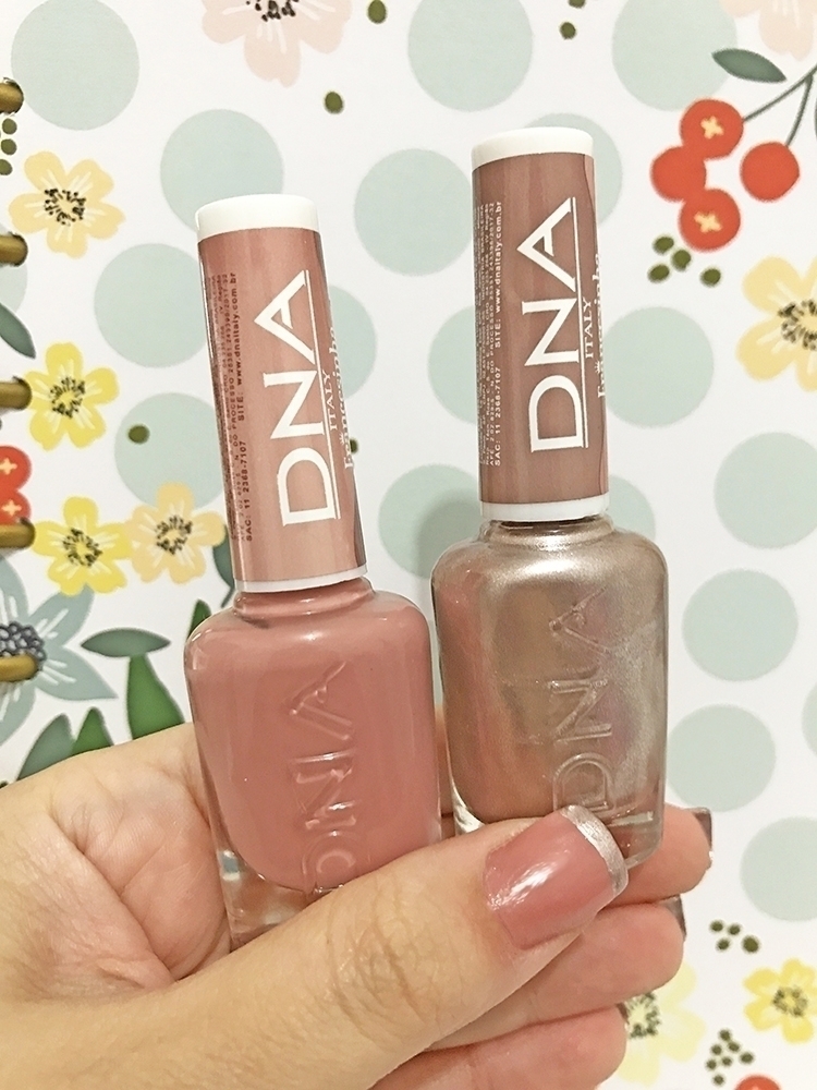 esmalte, manicuri, unhas, dna italy, francesinha metálica, rosa chic, ouro antigo, giovana quaglio, cbbloggers