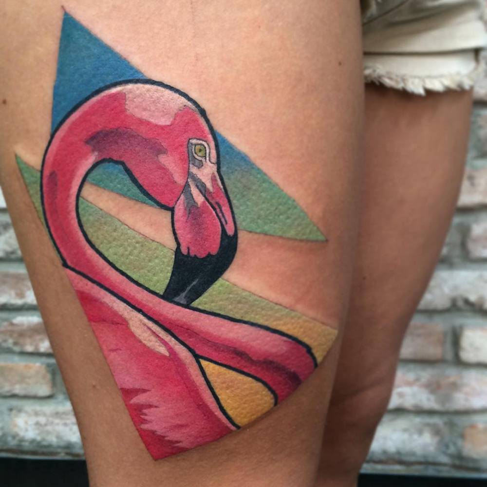 tatuagem, tattoo, flamingo, fotos, ideias, desenho, inspiração