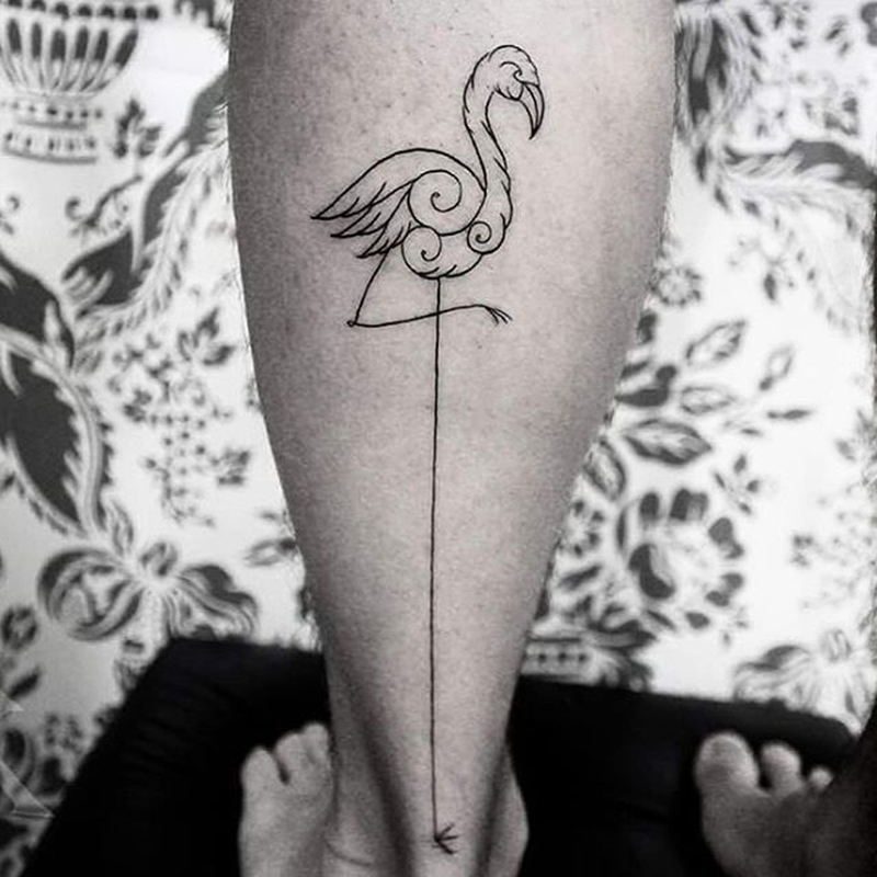 tatuagem, tattoo, flamingo, fotos, ideias, desenho, inspiração