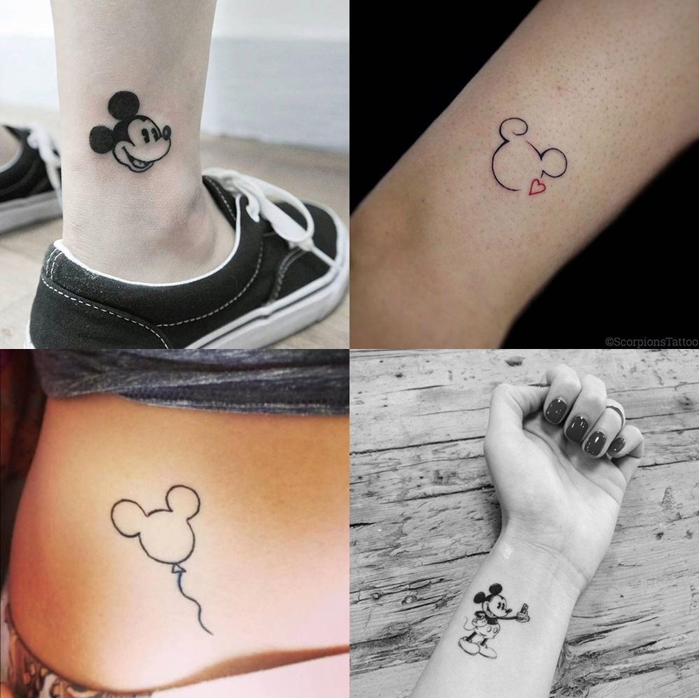 disney, mickey, minnie, tattoo, tatuagem, delicada, pequena, ideias, desenhos, 