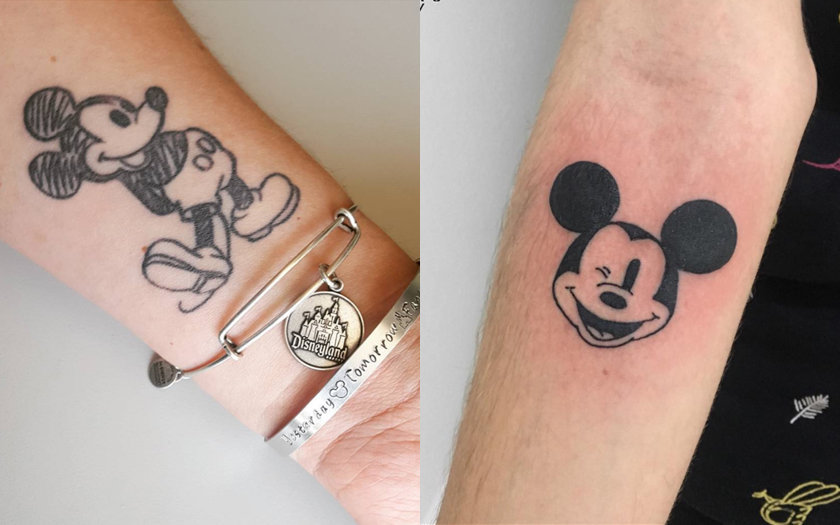 disney, mickey, minnie, tattoo, tatuagem, delicada, pequena, ideias, desenhos, 