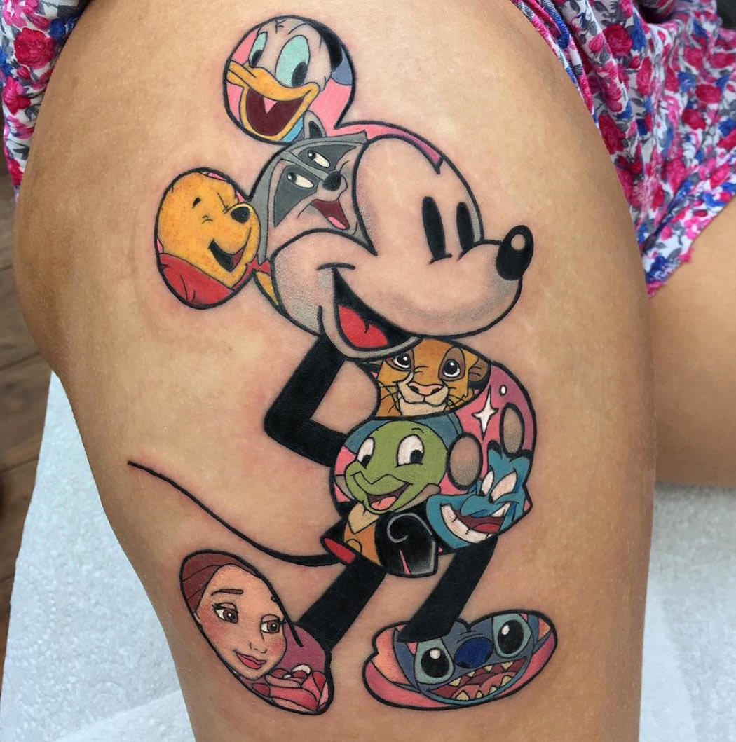 disney, mickey, minnie, tattoo, tatuagem, delicada, pequena, ideias, desenhos, 