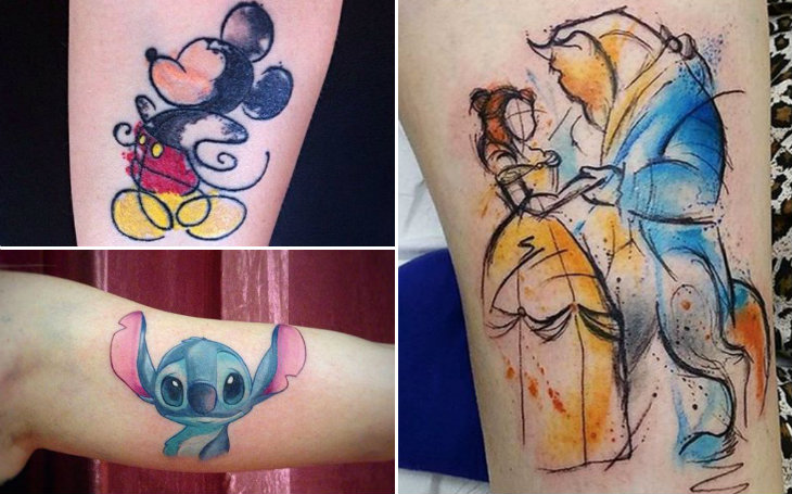 disney, mickey, minnie, tattoo, tatuagem, delicada, pequena, ideias, desenhos, 