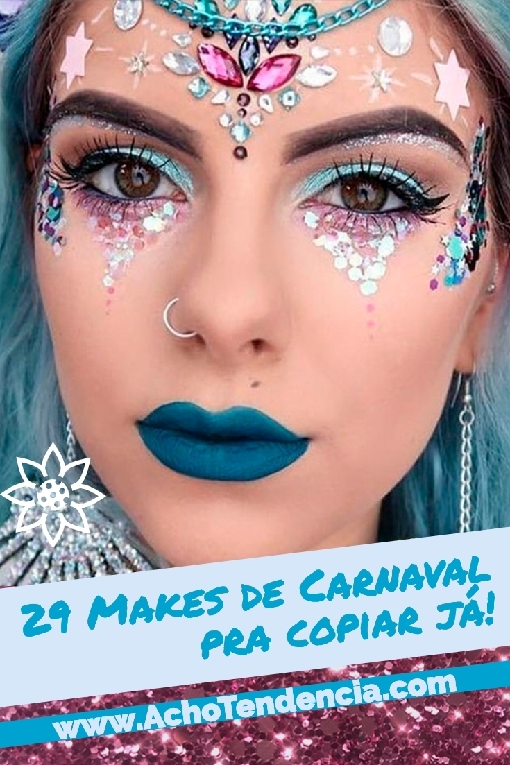 maquiagem, carnaval, ideia, colorida