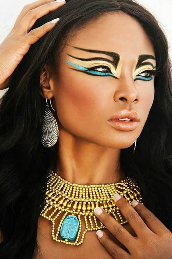 maquiagem, carnaval, ideia, egipcia