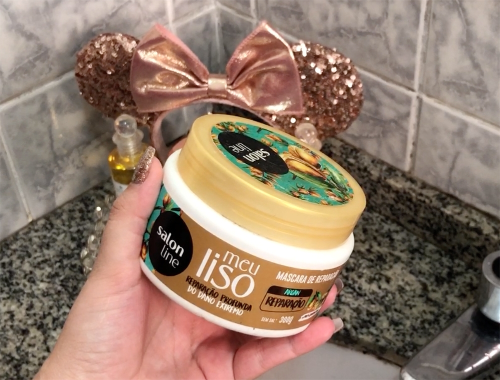 meu liso, salon line, argan, reparação, cabelo liso, shampoo, condicionador, máscara, resenha,