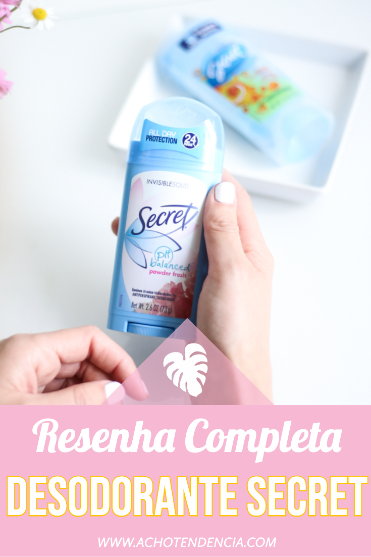 desodorante secret, onde comprar, resenha, barra, gel, spray, brasil