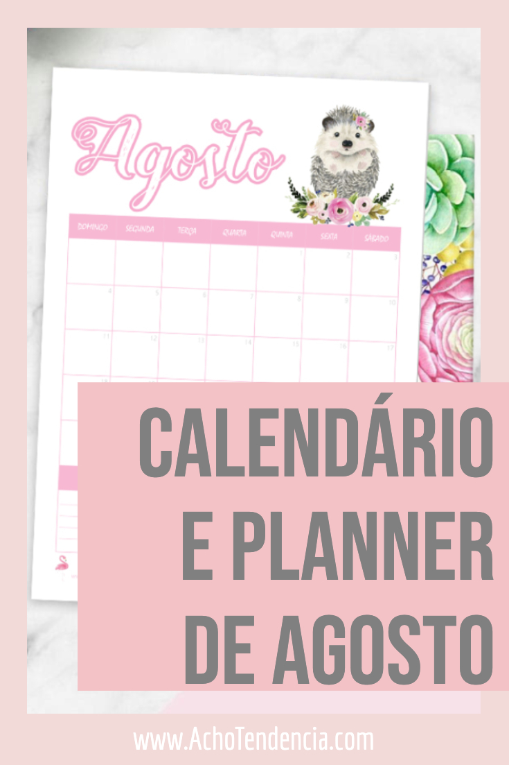 calendario, planner, agosto, gratis, baixar, download