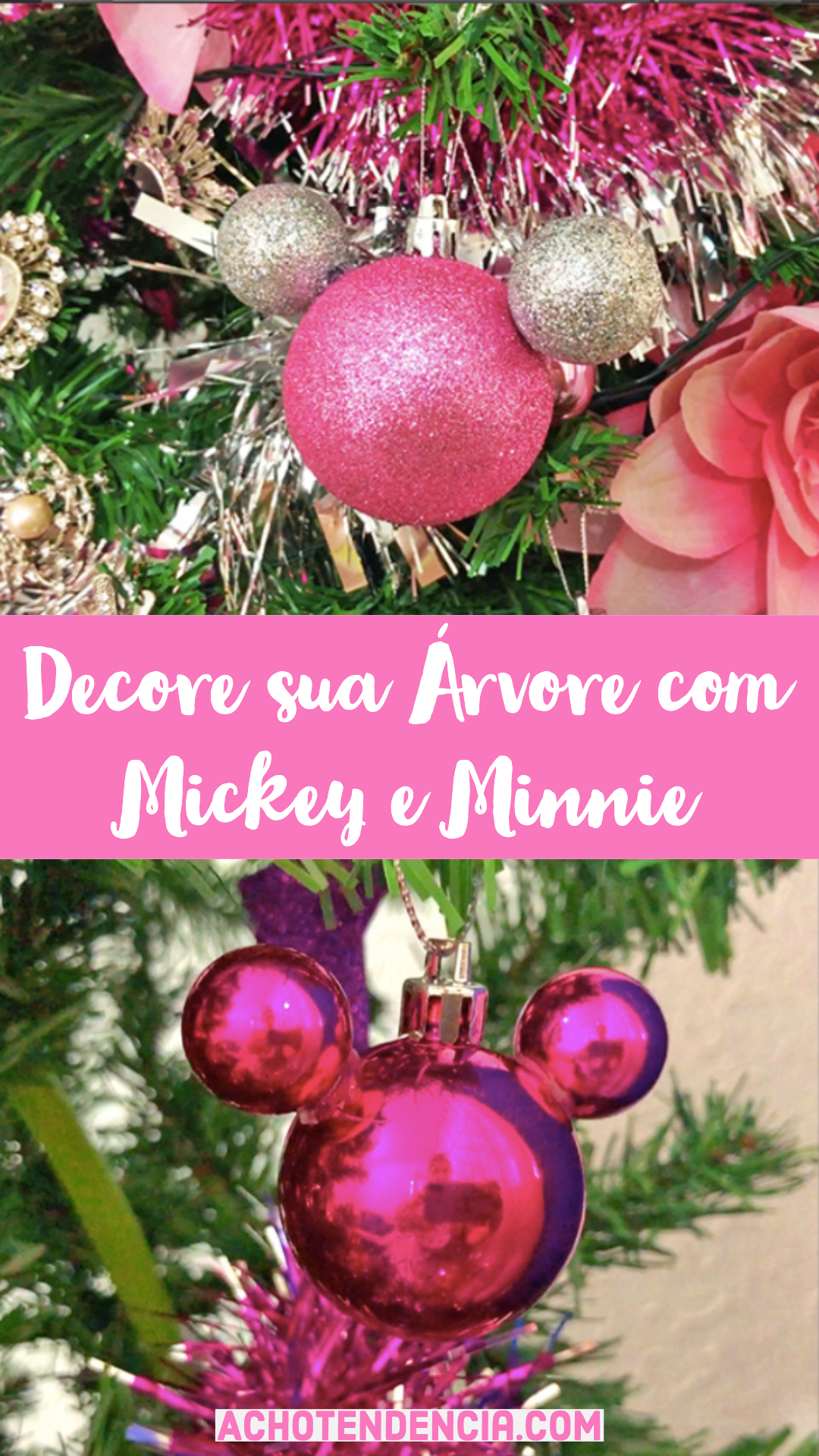 natal, disney, decoração, diy, mickey, minnie, bola, bola de natal, árvore do mickey, como fazer, passao a passo