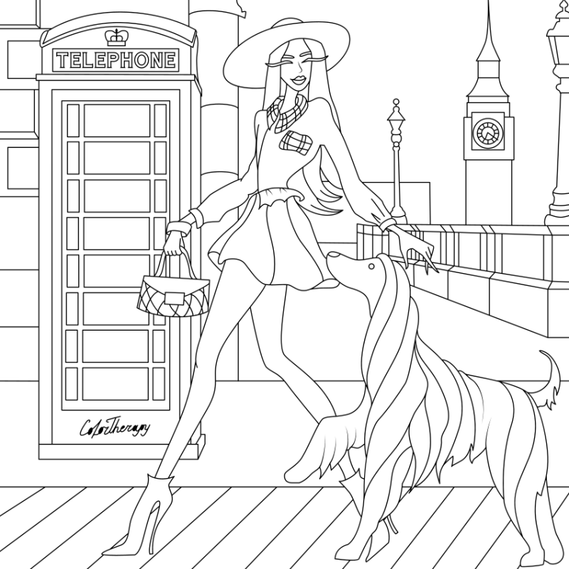 21 Desenhos de Moda para Colorir - Acho Tendência
