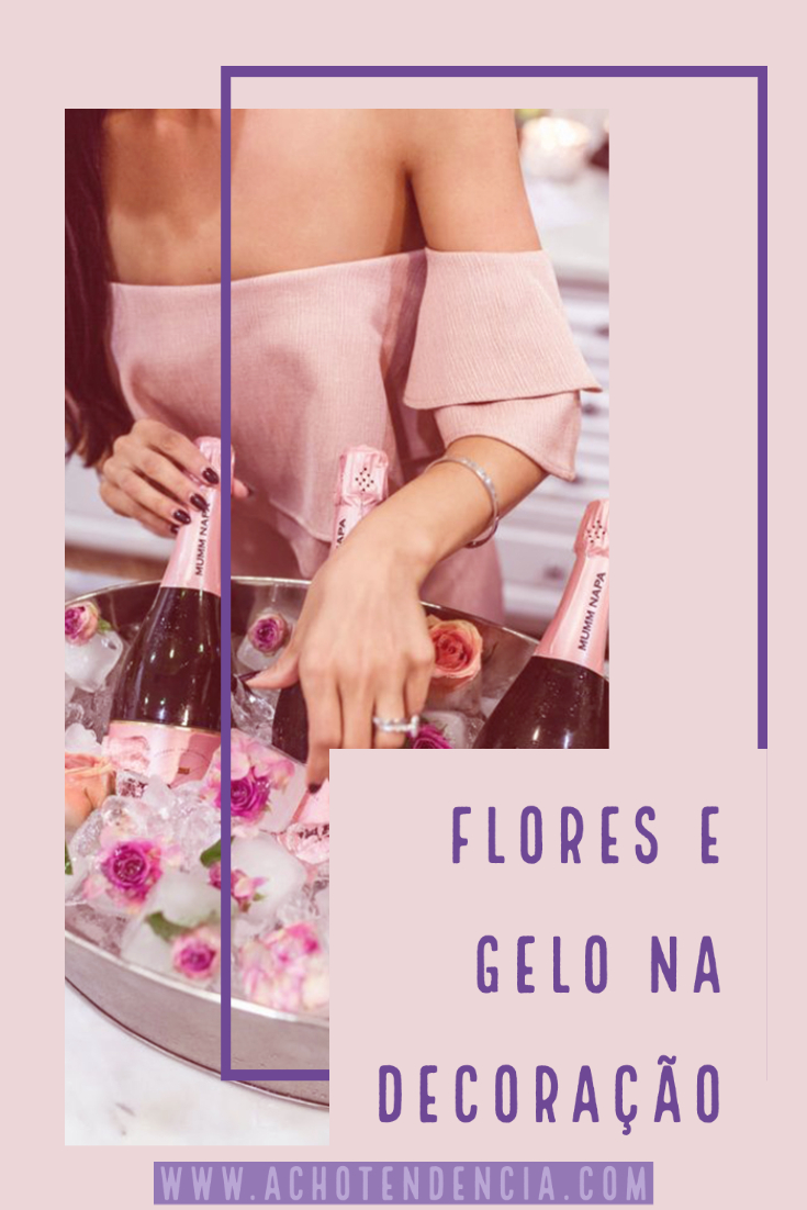 gelo, flores, rosas, decoração, casamento, champagne, como fazer, ideias, diy