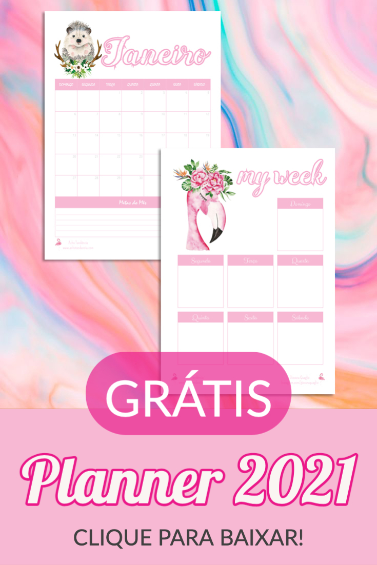 planner, calendario, 2021, imprimir, grátis, feminino